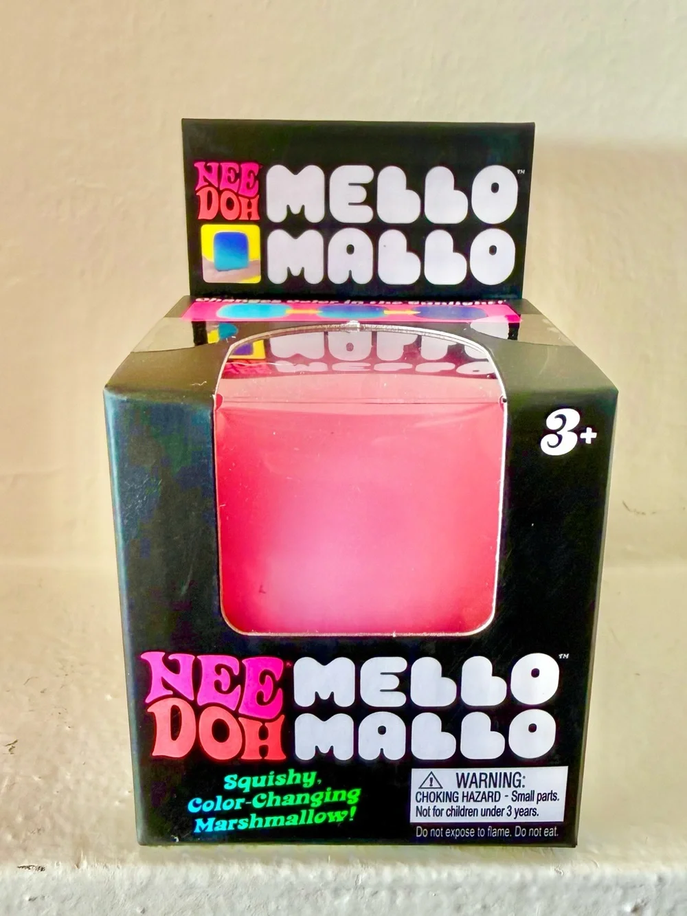100% AUTHENTIC Schylling NeeDoh Mello Mallo Color-Changing Squishy-PINK!